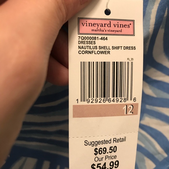 NWT Vineyard Vines Girls Shell Shift Dress - Picture 3 of 5